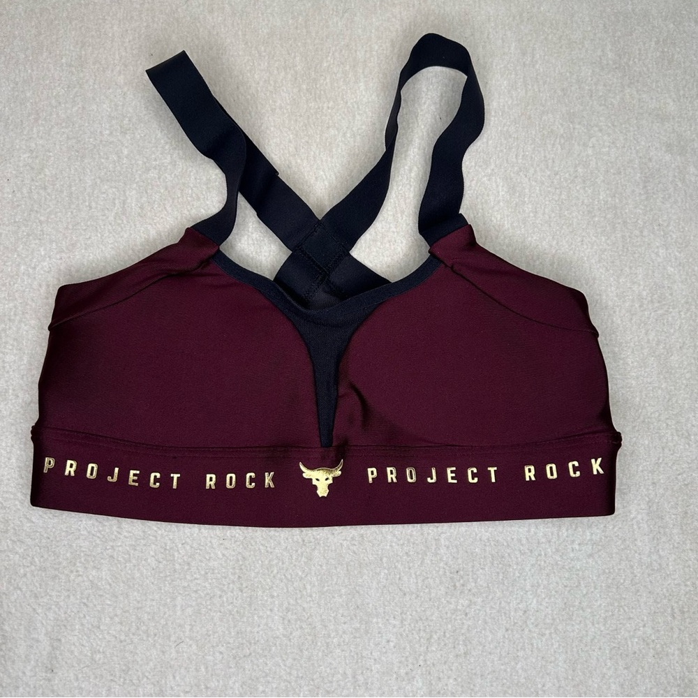 Under Armour x Project Rock Women’s Sports Bra Maroon Fitted Size XS